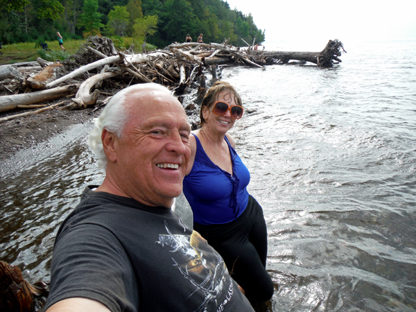 the two RV Gypsies in Lake Superior